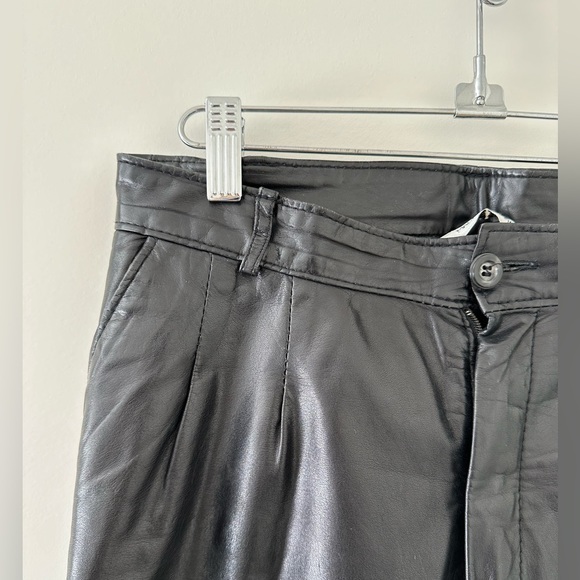 Vintage Black Sheep 100% leather pants - size 28 - Picture 2 of 7